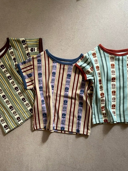 retro stripe T / &pal