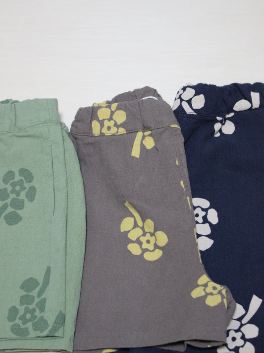 linen fabric short pants / &pal