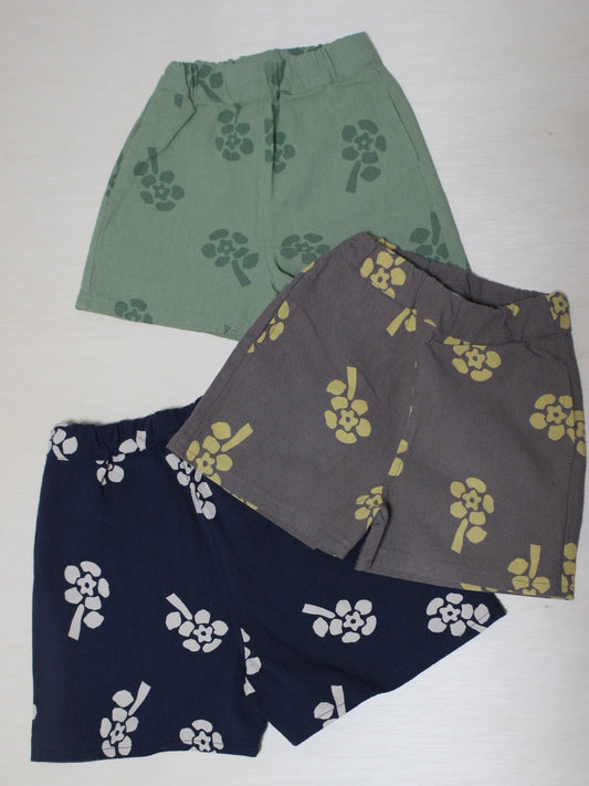 linen fabric short pants / &pal