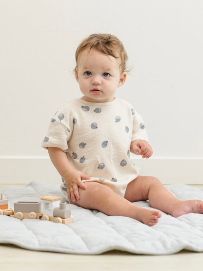 RELAXED SHORT SLEEVE BUBBLE ROMPERS / QUINCY MEA