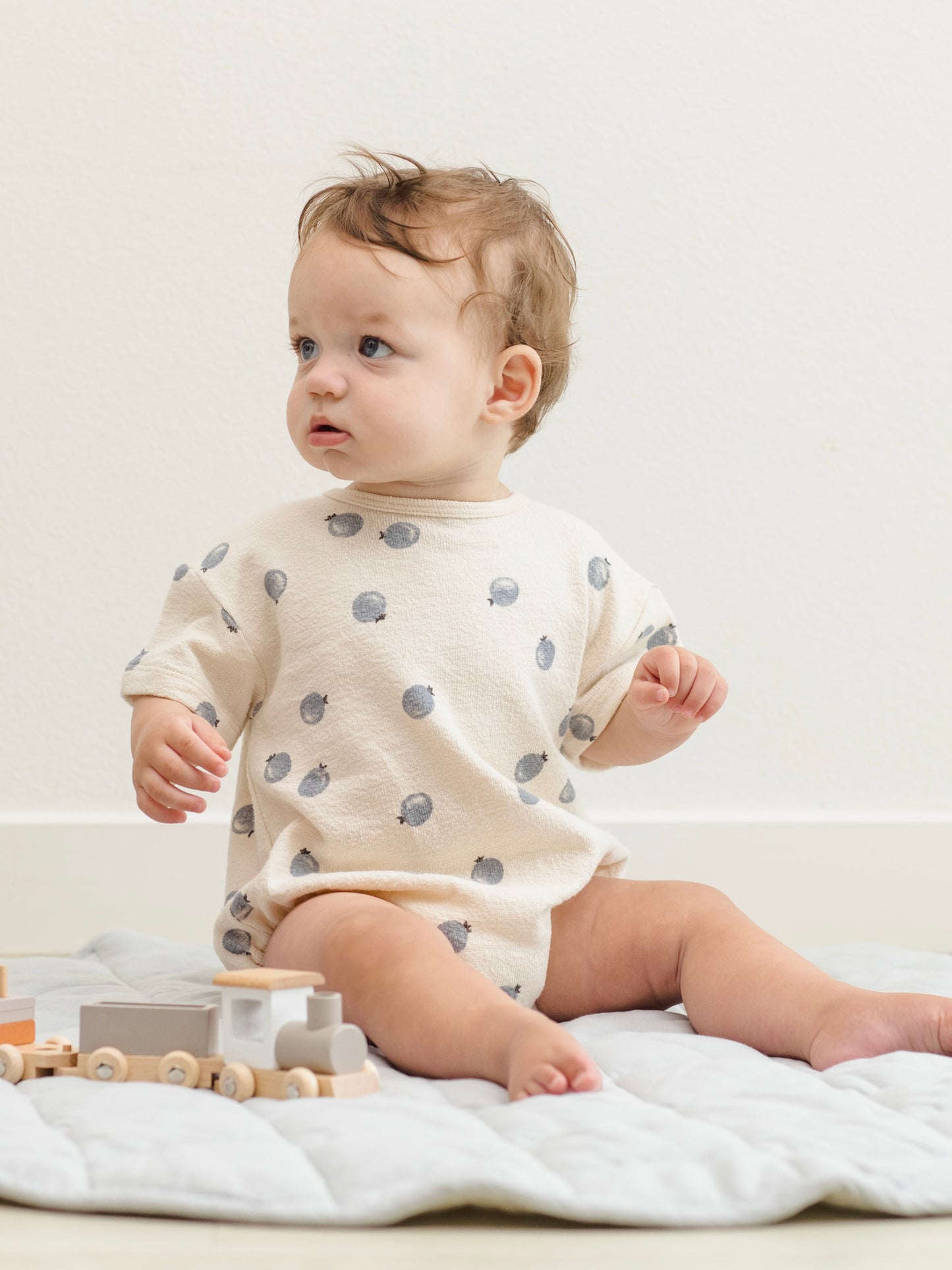 RELAXED SHORT SLEEVE BUBBLE ROMPERS / QUINCY MEA