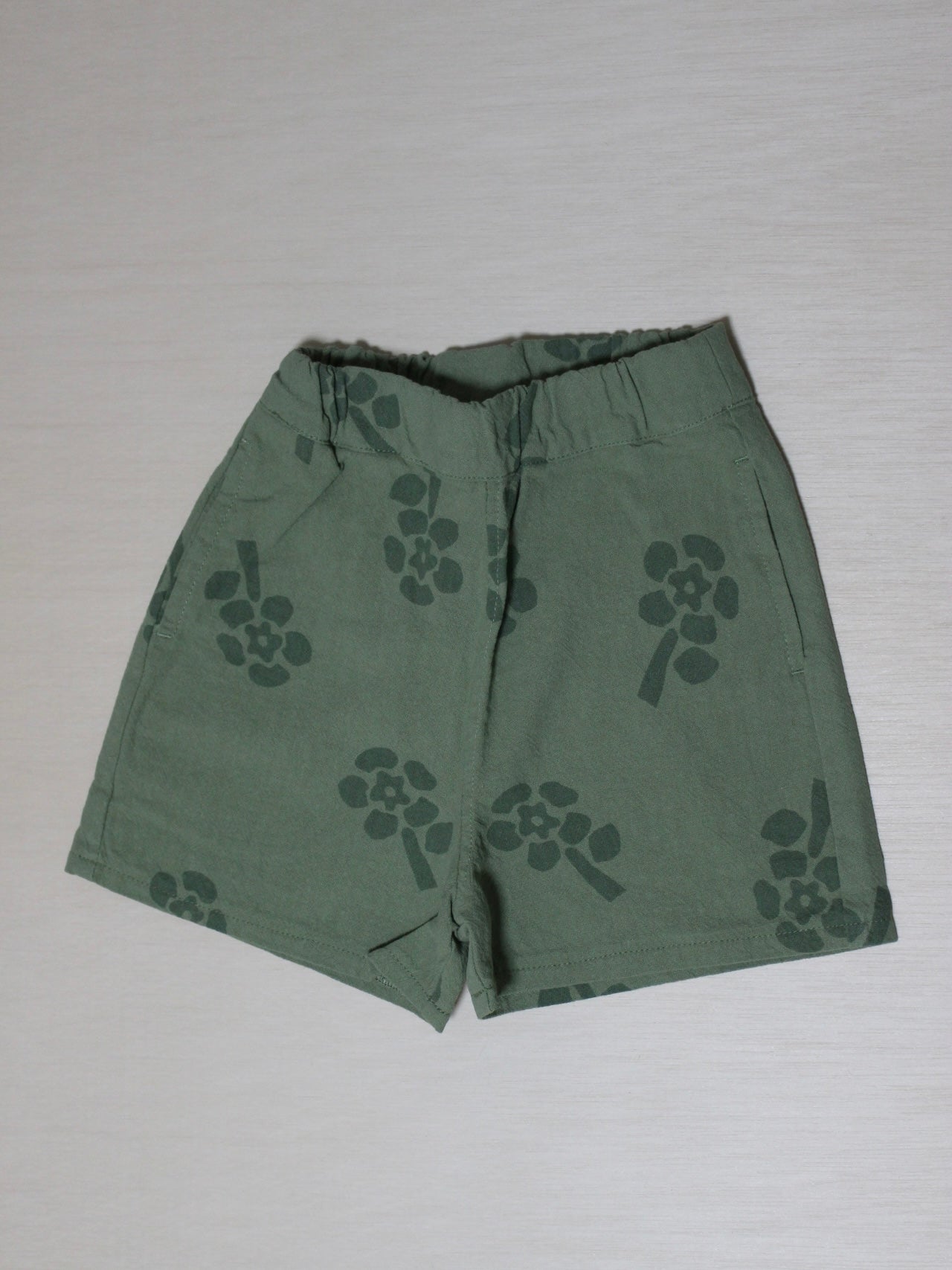 linen fabric short pants / &pal