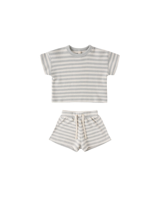 WAFFLE TEE + SHORT SET / QUINCY MEA