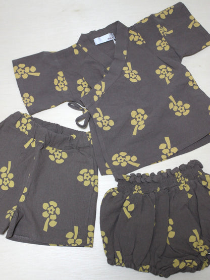 linen fabric short pants / &pal