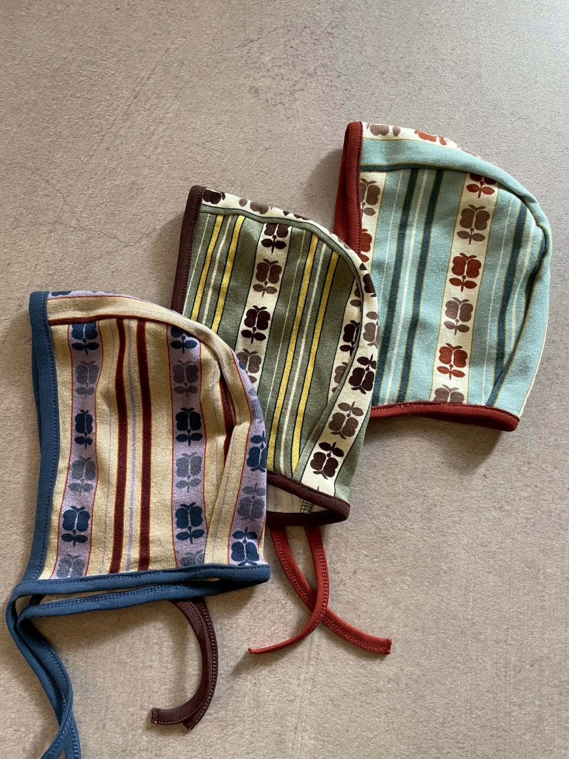 retro stripe bonnet / &pal